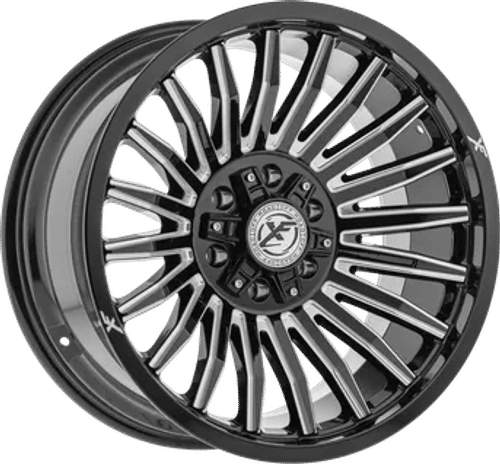 XF OFFROAD XF-231 Gloss Black Milled 22x12 5x127/5x139.7 Wheels | Offset: -44 | Backspace: nan | Bore: 78.1