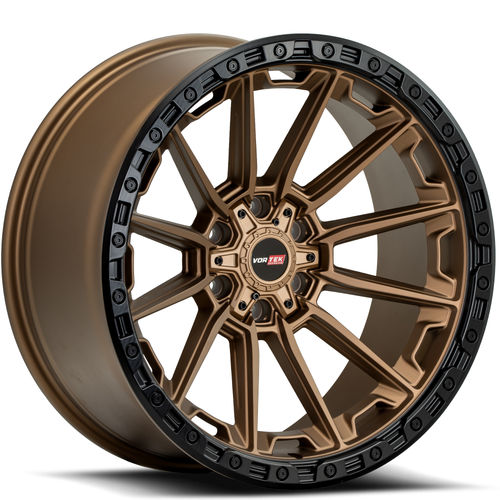 VORTEK VRT-601MBR Matte Bronze Black Bead Ring 17x9 6x135/6x139.7 Wheels | Offset: 0 | Backspace: 5 | Bore: 106.1