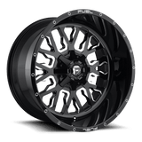 Fuel D611 STROKE GLOSS BLACK MILLED 20x12 8x180 Wheels | Offset: -43 | Backspace: 8.19 | Bore: 124.2