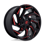 Fuel D755 GLOSS BLACK MILLED WITH RED TINT 20x9 8x180 Wheels | Offset: 20 | Backspace: 5.79 | Bore: 124.2