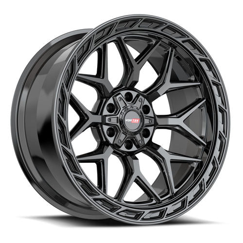 VORTEK VRP-504GB Gloss Black 20x10 5x127/5x139.7 Wheels | Offset: -18 | Backspace: 4.75 | Bore: 78.1