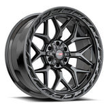 VORTEK VRP-504GB Gloss Black 20x10 5x127/5x139.7 Wheels | Offset: -18 | Backspace: 4.75 | Bore: 78.1