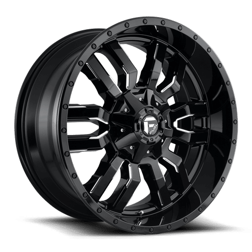 Fuel D595 SLEDGE GLOSS BLACK MILLED 20x9 6x135/6x139.7 Wheels | Offset: 20 | Backspace: 5.79 | Bore: 106.1