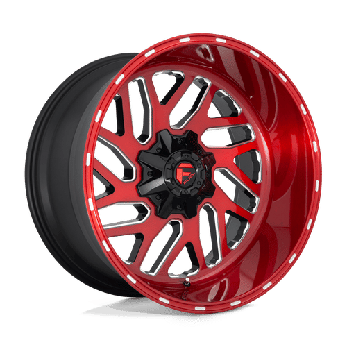 Fuel D691 CANDY RED MILLED 20x10 8x180 Wheels | Offset: -18 | Backspace: 4.79 | Bore: 124.2