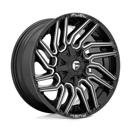 Fuel D773 GLOSS BLACK MILLED 22x12 5x139.7/5x150 Wheels | Offset: -44 | Backspace: 4.77 | Bore: 110.1