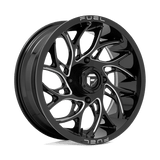 Fuel D741 GLOSS BLACK MILLED 18x7 4x137 Wheels | Offset: 13 | Backspace: 4.51 | Bore: 110.1