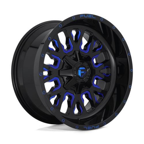 Fuel D645 GLOSS BLACK BLUE TINTED CLEAR 20x9 8x165.1 Wheels | Offset: 20 | Backspace: 5.79 | Bore: 125.1