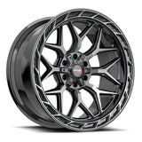 VORTEK VRP-504BDCDT Black Diamond Cut W/ Dark Tint 20x9 5x127/5x139.7 Wheels | Offset: 0 | Backspace: 5 | Bore: 78.1