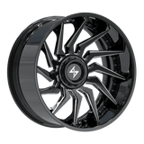 SENTALI BFX BFX4 Gloss Black Lip / Gloss Black Milled Centre 22x12 8x165.1/8x180 Wheels | Offset: -44 | Backspace: nan | Bore: 125.2