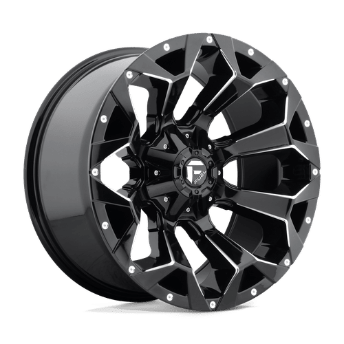 Fuel D576 GLOSS BLACK MILLED 20x9 8x180 Wheels | Offset: 1 | Backspace: 5.04 | Bore: 124.2