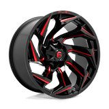 Fuel D755 GLOSS BLACK MILLED WITH RED TINT 24x12 8x165.1 Wheels | Offset: -44 | Backspace: 4.77 | Bore: 125.1