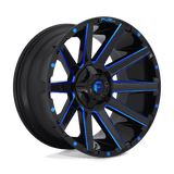 Fuel D644 GLOSS BLACK BLUE TINTED CLEAR 20x9 8x180 Wheels | Offset: 20 | Backspace: 5.79 | Bore: 124.2