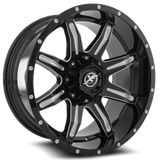 XF OFFROAD XF-215 Gloss Black Milled 20x10 5x139.7/5x150 Wheels | Offset: -24 | Backspace: 4.56 | Bore: 110.3