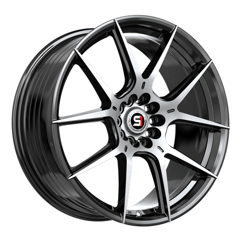 SPEC-1 RACING SP-71BM Gloss Black Machined 17x8 5x112/5x114.3 Wheels | Offset: 42 | Backspace: 6.25 | Bore: 73.1