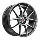 SPEC-1 RACING SP-71BM Gloss Black Machined 17x8 5x110/5x114.3 Wheels | Offset: 42 | Backspace: 6.25 | Bore: 73.1