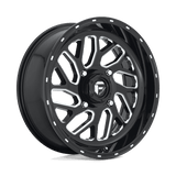 Fuel D581 GLOSS BLACK MILLED 16x7 4x156 Wheels | Offset: 13 | Backspace: 4.51 | Bore: 132