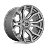 Fuel D713 BRUSHED GUN METAL TINTED CLEAR 20x9 5x127/5x139.7 Wheels | Offset: 1 | Backspace: 5.04 | Bore: 87.1