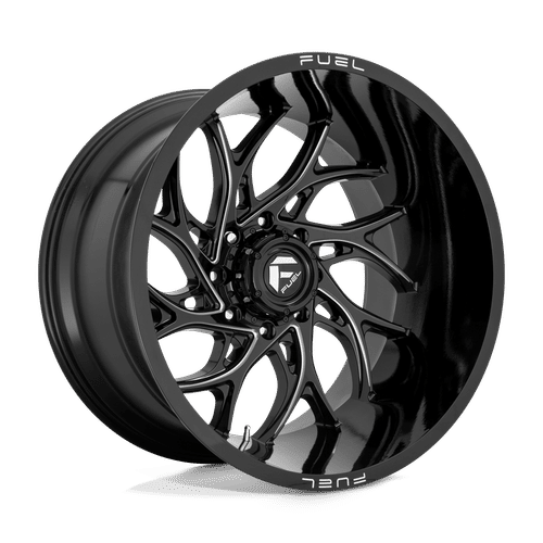 Fuel D741 GLOSS BLACK MILLED 20x9 8x180 Wheels | Offset: 1 | Backspace: 5.04 | Bore: 124.2