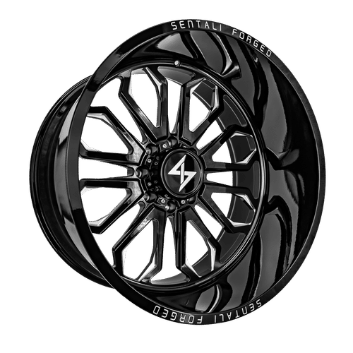 Sentali Forged SF-3 Gloss Black Milled 22x12 8x165.1 Wheels | Offset: -44 | Backspace: 4.75 | Bore: 125.2