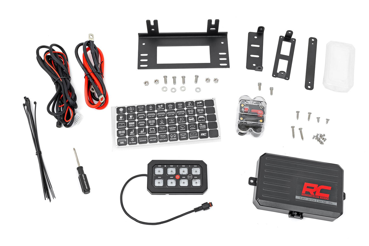 Bluetooth | 8 Gang Switch Panel | RGB Backlit Buttons | Multifunction Modes