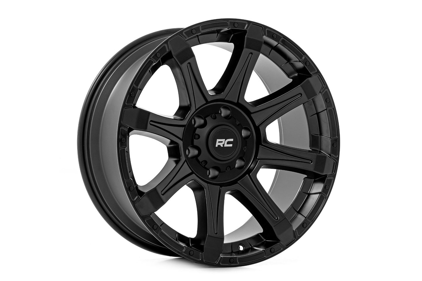 Rough Country 81 Series Wheel | One-Piece | Semi Gloss Black | 20x10 | 8x6.5 | -19mm