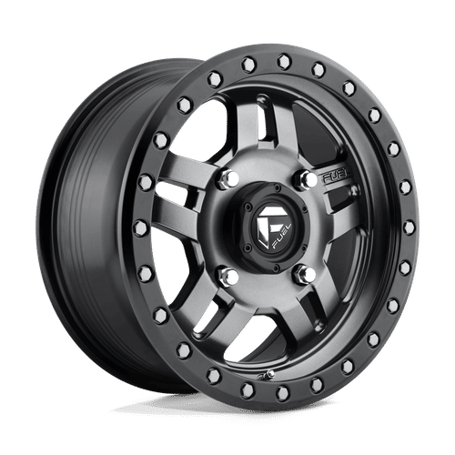 Fuel D558 MATTE GUN METAL BLACK BEAD RING 14x7 4x156 Wheels | Offset: 13 | Backspace: 4.51 | Bore: 132