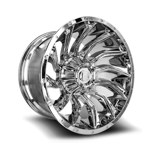 XF OFFROAD XF 224  Chrome 22x12 8x165.1/8x170 Wheels | Offset: -44 | Backspace: nan | Bore: 125.2