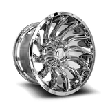 XF OFFROAD XF 224  Chrome 22x12 8x165.1/8x170 Wheels | Offset: -44 | Backspace: nan | Bore: 125.2