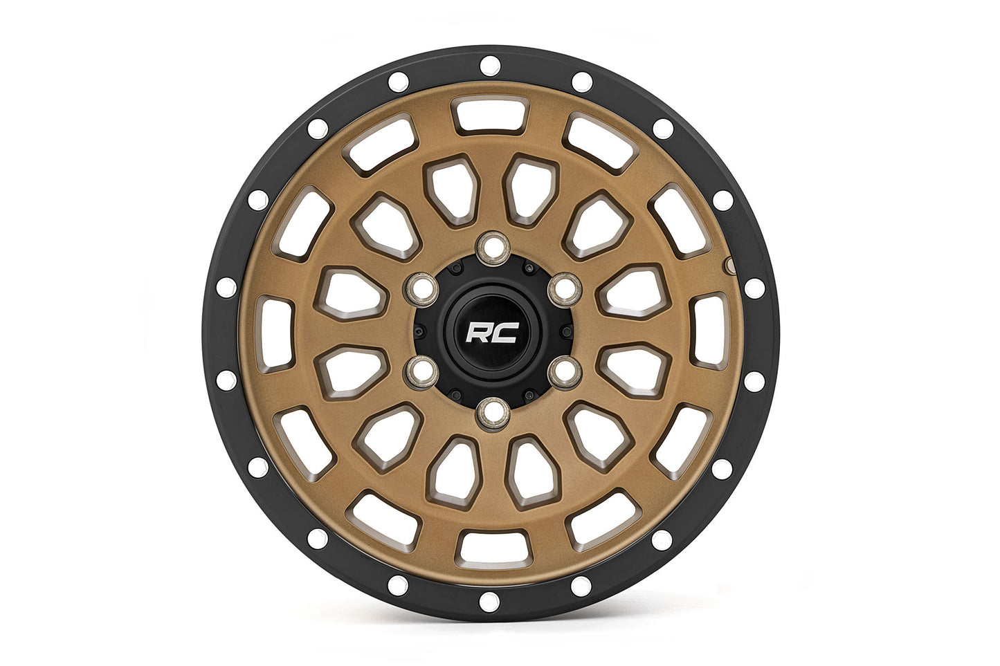 Rough Country 87 Series Wheel | Simulated Beadlock | Bronze/Black | 17x8.5 | 5x5 | +0mm