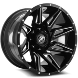 XF OFFROAD XF-218 Gloss Black Milled 22x12 5x127/5x139.7 Wheels | Offset: -44 | Backspace: 4.77 | Bore: 78.1