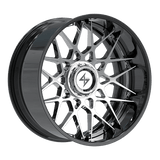 SENTALI BFX BFX5 Gloss Black Lip / Chrome Centre 22x12 8x165.1/8x170 Wheels | Offset: -44 | Backspace: nan | Bore: 125.2