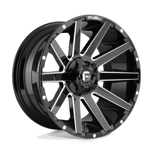 Fuel D615 GLOSS BLACK MILLED 24x14 5x127/5x139.7 Wheels | Offset: -75 | Backspace: 4.55 | Bore: 87.1
