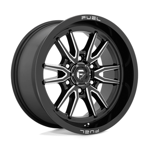 Fuel D761 GLOSS BLACK MILLED 18x9 6x139.7 Wheels | Offset: 1 | Backspace: 5.04 | Bore: 106.1