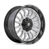 Fuel D798 SILVER BRUSHED FACE WITH MILLED BLACK LIP 20x9 8x170 Wheels | Offset: 1 | Backspace: 5.04 | Bore: 125.1