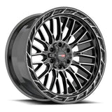 VORTEK VRP-502BDCDT Black Diamond Cut W/ Dark Tint 20x9 5x127/5x139.7 Wheels | Offset: 12 | Backspace: 5.5 | Bore: 78.1