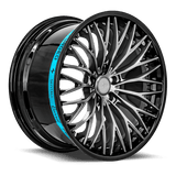 Sentali Barrel Forged SB1 Gloss Black Lip / Matte Gunmetal Centre 22x9.5 5x115 Wheels | Offset: 15 | Backspace: 5.75 | Bore: 71.6