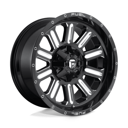Fuel D620 GLOSS BLACK MILLED 20x10 8x170 Wheels | Offset: -18 | Backspace: 4.79 | Bore: 125.1
