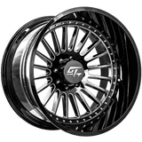 GT OFFROAD Strike Gloss Black Milled Gloss Black Milled 22x12 5x139.7 Wheels | Offset: -44 | Backspace: 5.5 | Bore: 108.1
