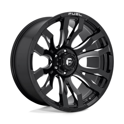 Fuel D673 GLOSS BLACK MILLED 18x9 8x165.1 Wheels | Offset: 20 | Backspace: 5.79 | Bore: 125.1