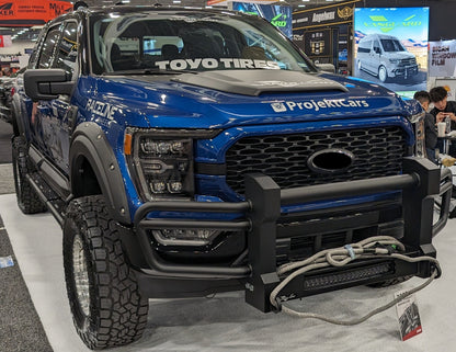 Vanguard Black Powdercoat Front Guards Front Runners Bumper Guard for 2015-2024 ford f-150