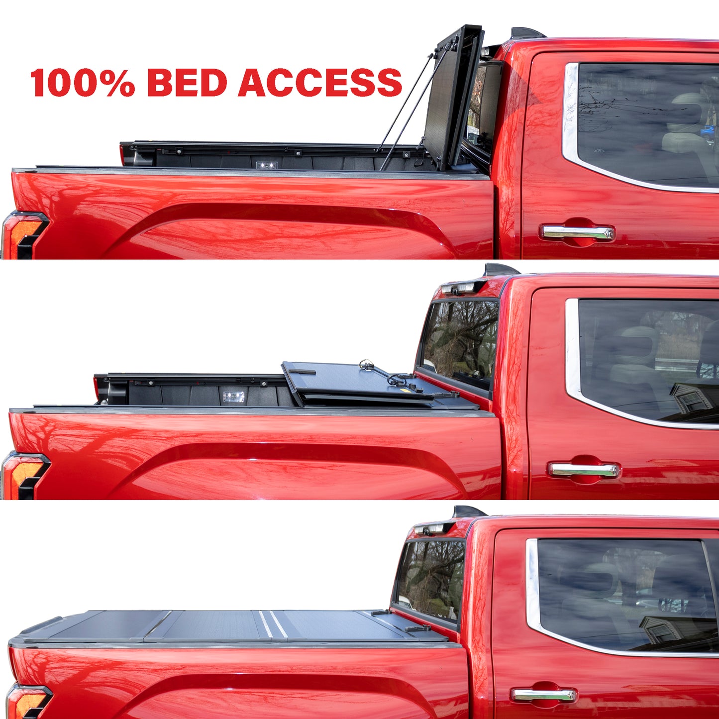 Vanguard Black Roll Bars & Truck Bed Accessories Tonneau Covers Tonneau Cover for 2014-2018 gmc sierra 1500