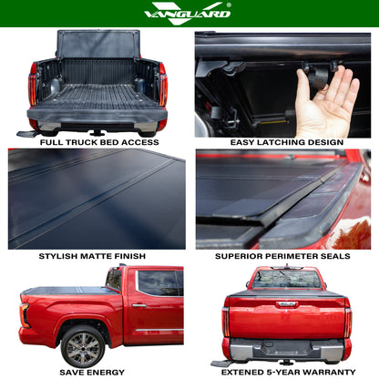 Vanguard Black Roll Bars & Truck Bed Accessories Tonneau Covers Tonneau Cover for 2008-2013 toyota tundra