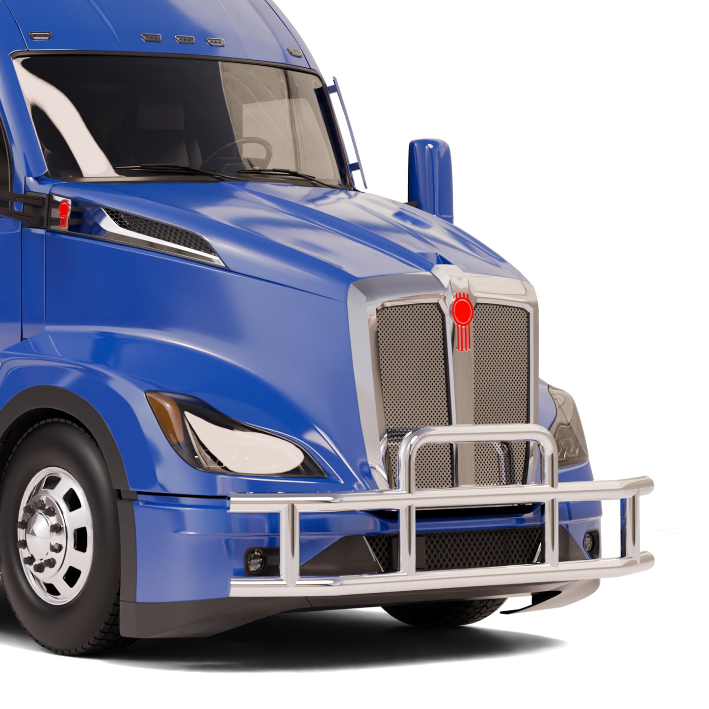 Vanguard Polished Chrome Front Guards Brush Guards Bumper Guard for 2022-2024 peterbilt 579