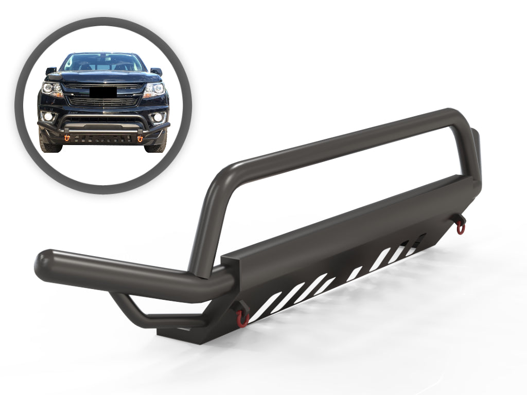 Vanguard Black Powdercoat Front Guards Front Runners Bumper Guard for 2015-2024 chevrolet colorado nan