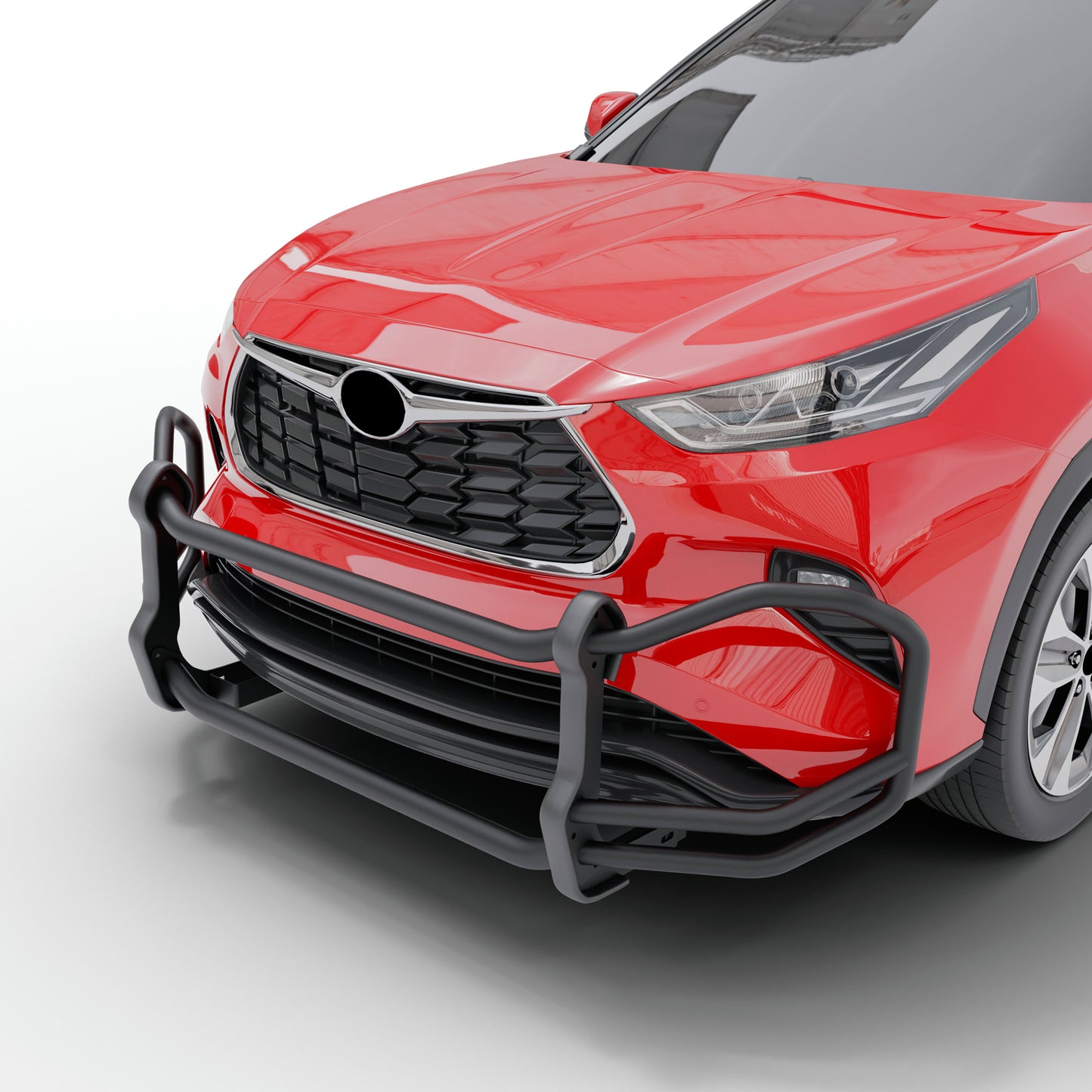 Vanguard Black Powdercoat Front Guards Front Runners Bumper Guard for 2020-2024 toyota highlander