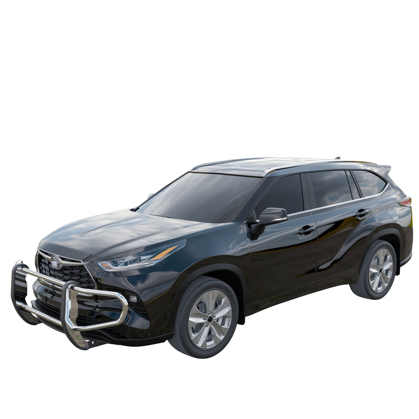 Vanguard Stainless Steel Front Guards Front Runners Bumper Guard for 2020-2024 toyota highlander