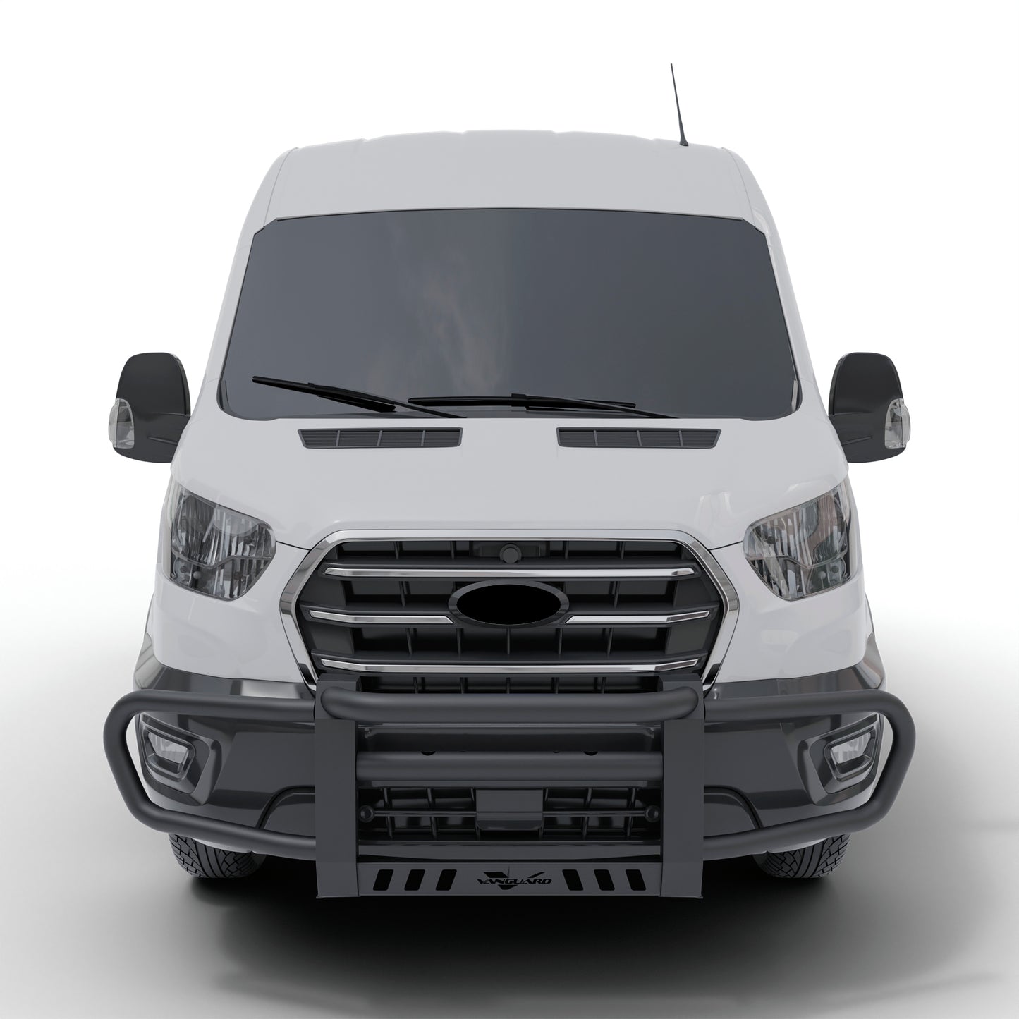 Vanguard Black Powdercoat Front Guards Front Runners Bumper Guard for 2015-2024 ford transit-350