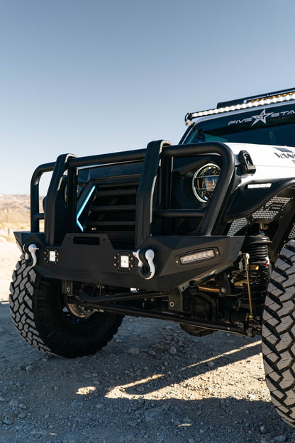 Vanguard Black Powdercoat Heavy Duty Bumpers And Grilles Rear Bumpers Bumper for 2020-2024 jeep gladiator