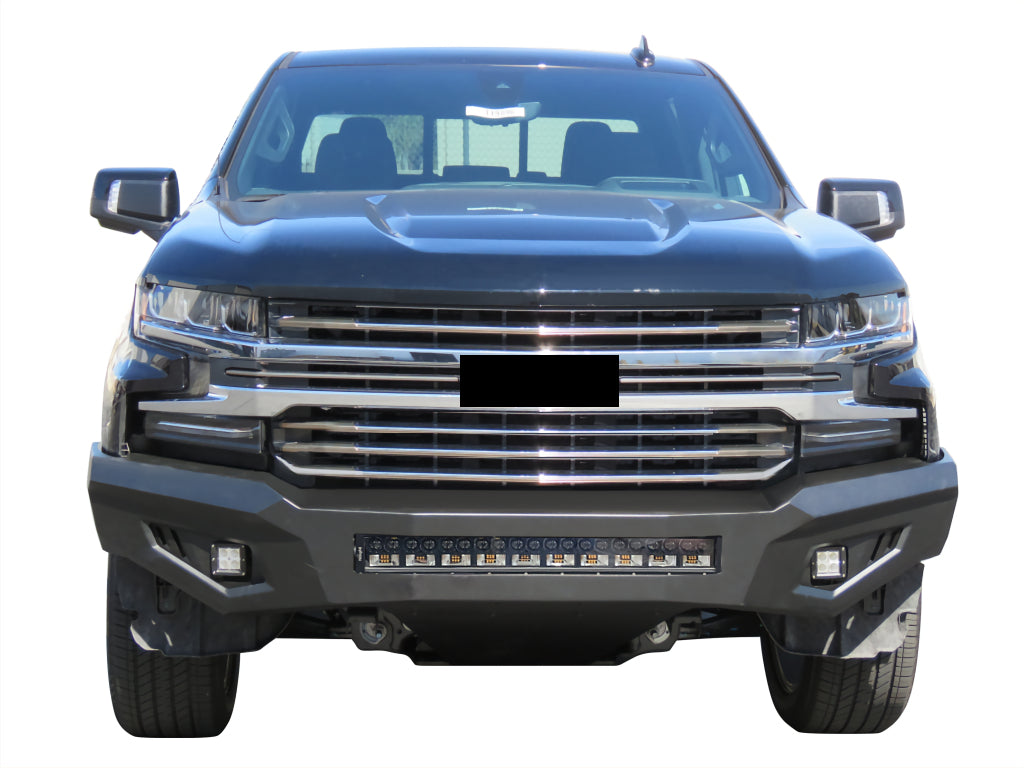 Vanguard Black Powdercoat Heavy Duty Bumpers And Grilles Front Bumpers Bumper for 2019-2025 chevrolet silverado 1500
