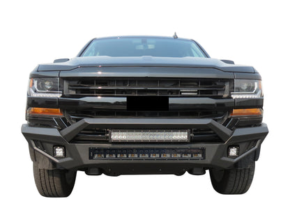 Vanguard Black Powdercoat Heavy Duty Bumpers And Grilles Front Bumpers Bumper for 2016-2018 chevrolet silverado 1500